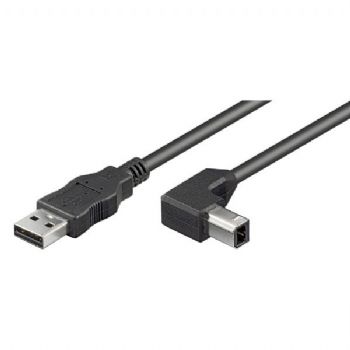 USB-kabel A hane - B hane vinklad 3 M